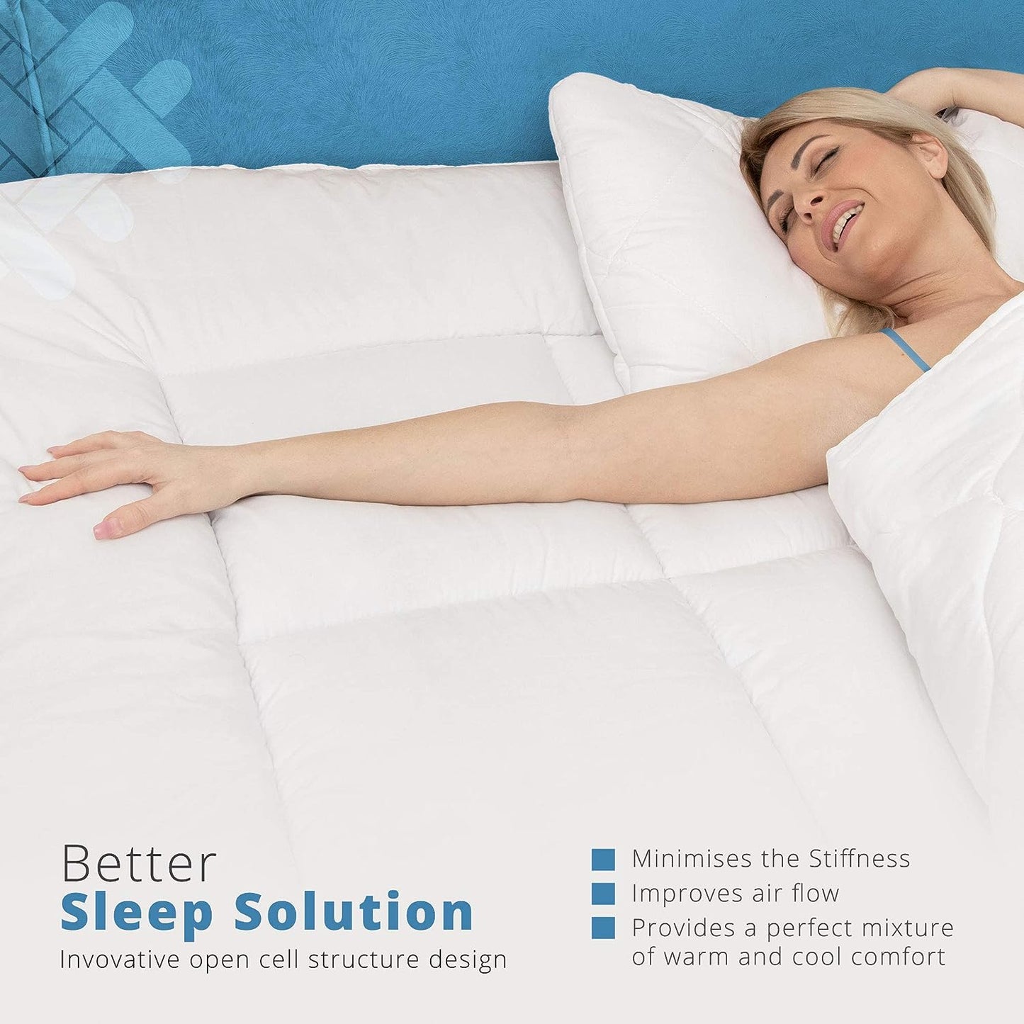 Mattress Topper Extra Deep Filling 10cm Thick Quilted Fluffy Single Double King SuperKing Size