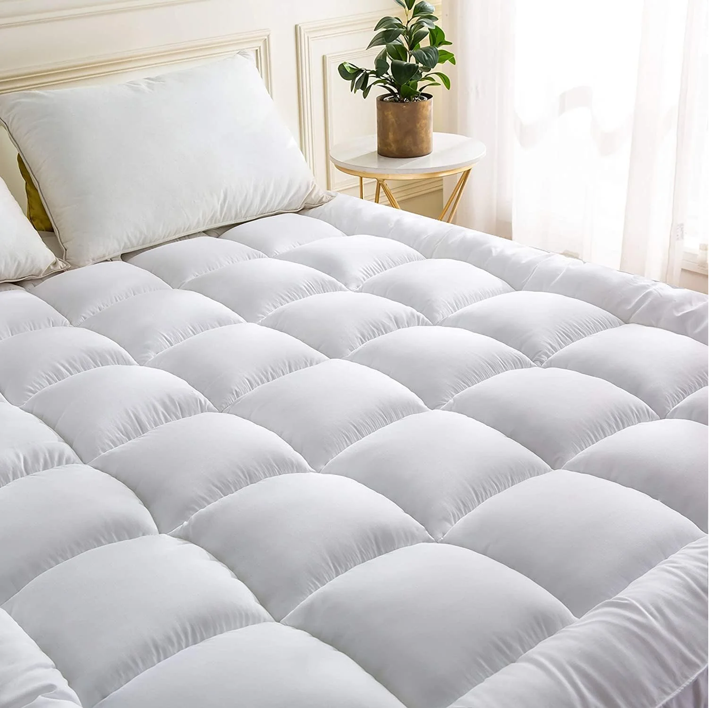 Mattress Topper Extra Deep Filling 10cm Thick Quilted Fluffy Single Double King SuperKing Size